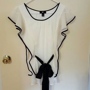 New without tags cream shimmery blouse