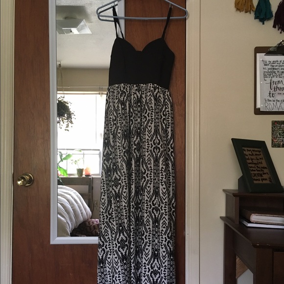 Giana Bini Corset Top Printed Maxi Dress