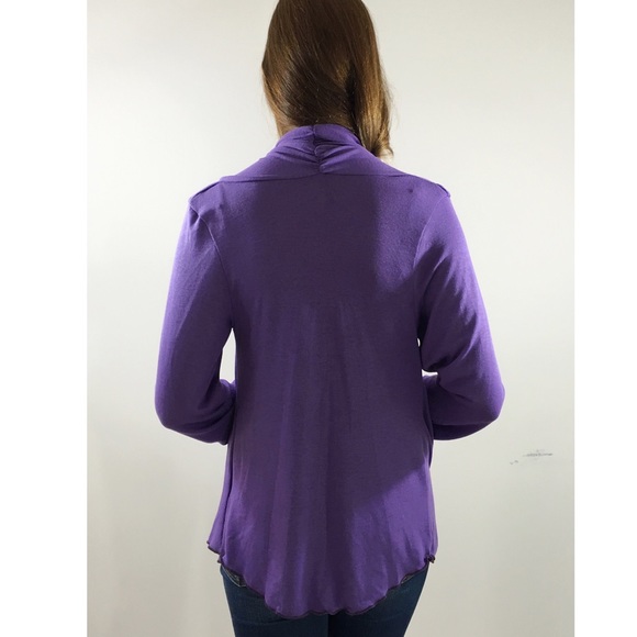 Purple Cardigan Sweater - Picture 3 of 3