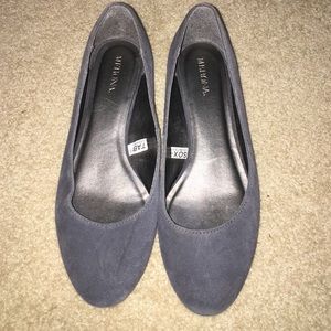 Grey marona suede flats with slight heel