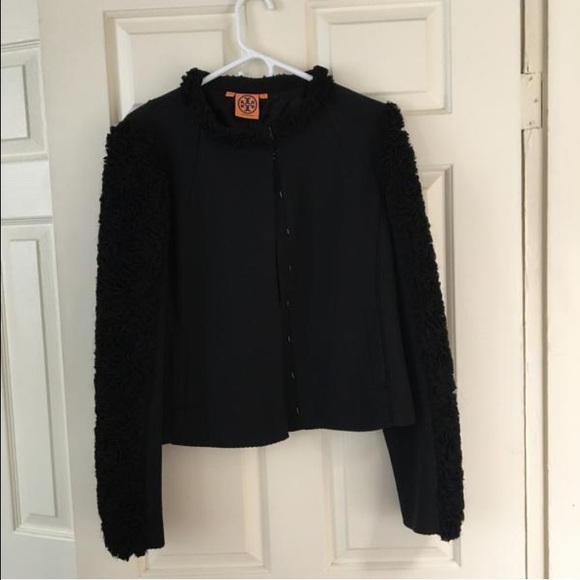 Black Ruffle Tory Burch Blazer - Size 12