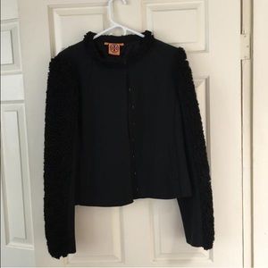 Black Ruffle Tory Burch Blazer - Size 12