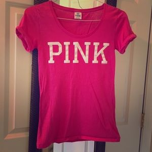Victoria's Secret PINK cuffed sleeve tee