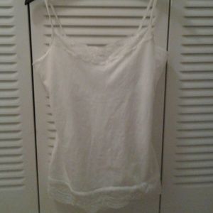 While lace camisole