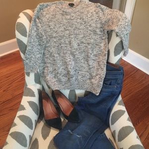 Theory loose knit boycut sweater!