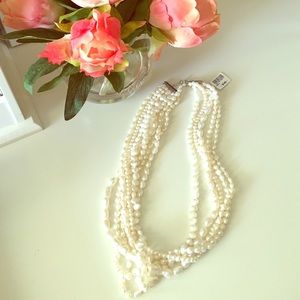 Sterling silver authentic pearl necklace