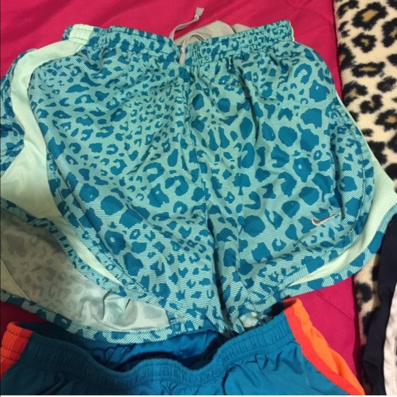 Blue Cheetah Nike shorts, women's size XS