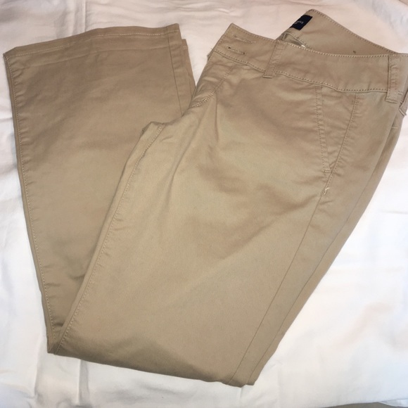 Khaki pants size 6 short flare