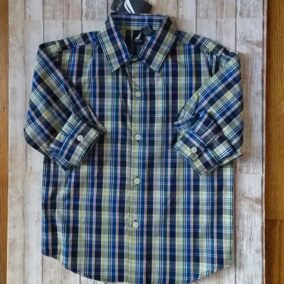 Plaid button down shirt