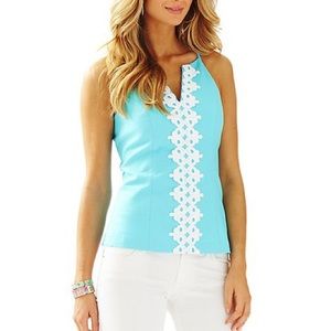 🐳Lilly Pulitzer Magnolia Top in Breakwater Blue🐳