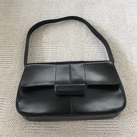 Kenneth Cole Reaction black leather purse