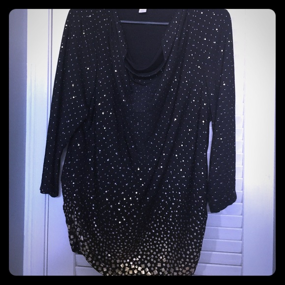 Black and gold sparkly Laura Ashley top
