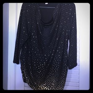 Black and gold sparkly Laura Ashley top