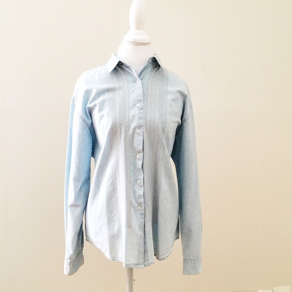 Denim inspired Top - Picture 1 of 2