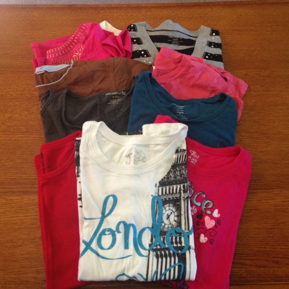 Bundle of girls shirts