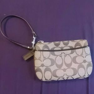 Coach Classic Pattern Wristlet