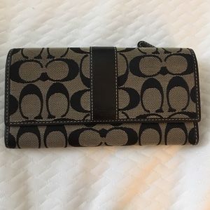 Coach wallet large (black and grey)