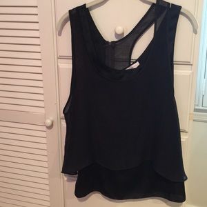 BCBG Black 2 Layer/fabric Swing Tank SZ XS
