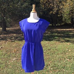 Cobalt Blue Mini Dress by Pink Rose