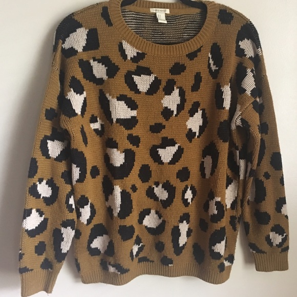 Forever 21 Cheetah Print Sweater
