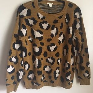 Forever 21 Cheetah Print Sweater