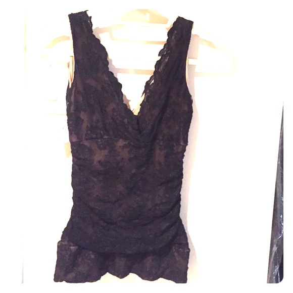 Black Lace Sleeveless Top