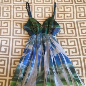 Bohemian flowy dress tunic top XS