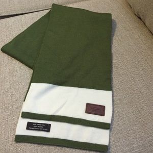 Coach brand scarf. Lightly worn. Green and cream.