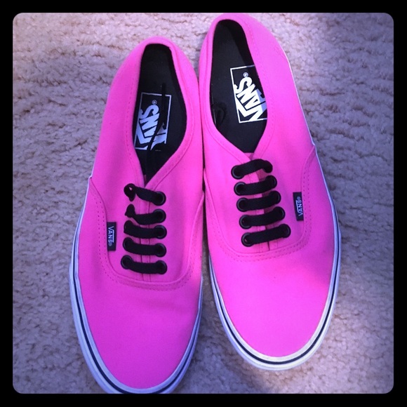 Hot pink vans shoes