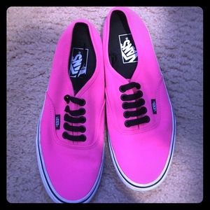 Hot pink vans shoes