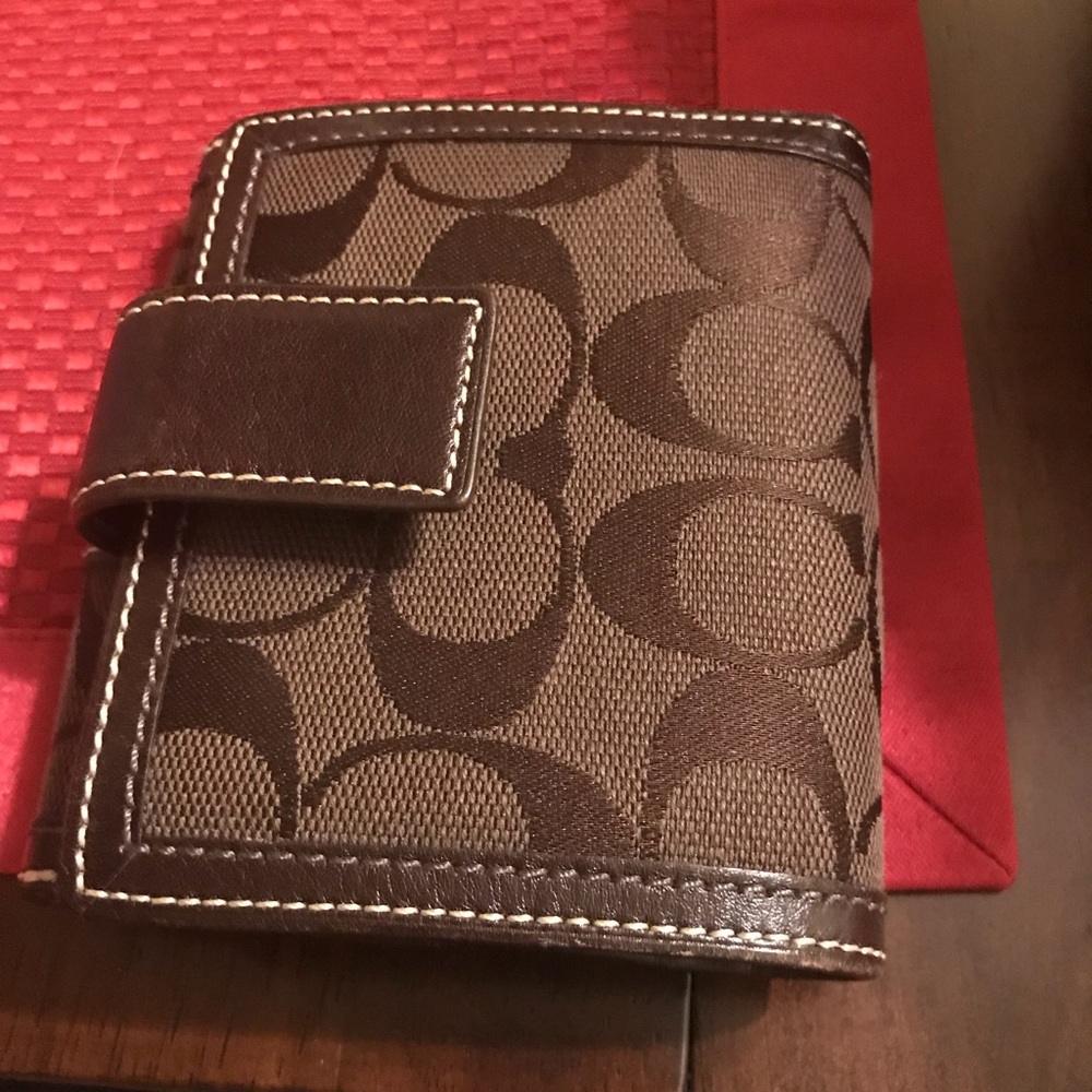 Combo ! Brown sign authentic coach purse /wallet - Picture 5 of 8