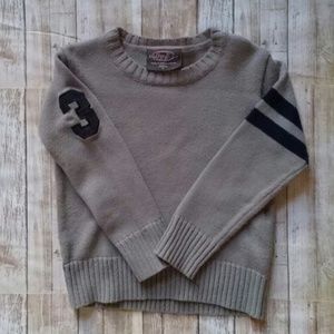 Crew neck varsity sweater