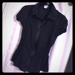 🤑: FREE w purchase item -Black Chic style Blouse.