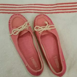 NEW Two Tone Pink Slip-Ons - 8M