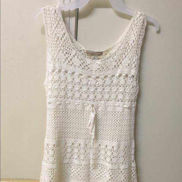 White crochet dress