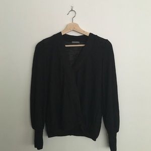 Zara knit black blouse