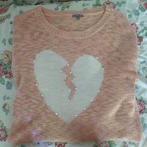 Charlotte Russe Heartbreak Sweater
