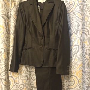 Dark grey, pant suit. Size 4.