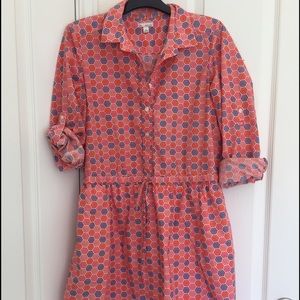 Gap Patterned Drop Waist Shirt Dress