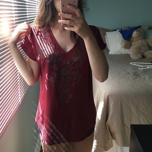 Francesca's Maroon Top
