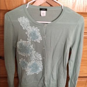 Jcrew size M cardigan with floral details