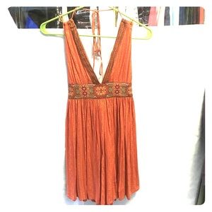 Cute Red/Orange Hippie Dress