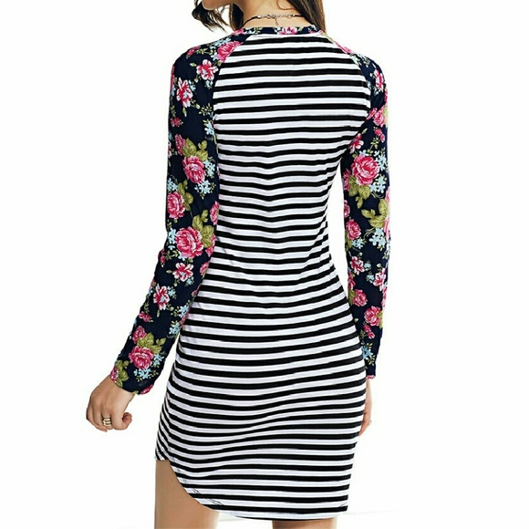 LAST ONE! Mixed Pattern Dress - Picture 3 of 3