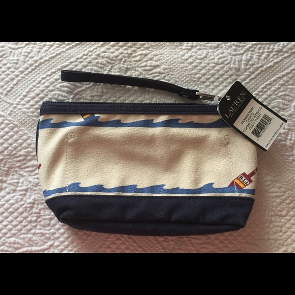 Lauren Ralph Lauren Cosmetic Wrist Bag Bouy Print - Picture 2 of 7