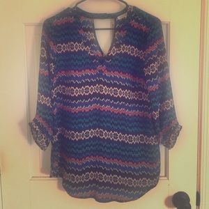 Fun patterned blouse!