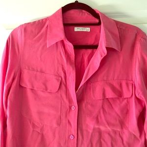 Equipment button-down silk blouse