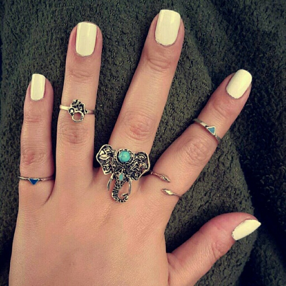 Boho style elephant ring