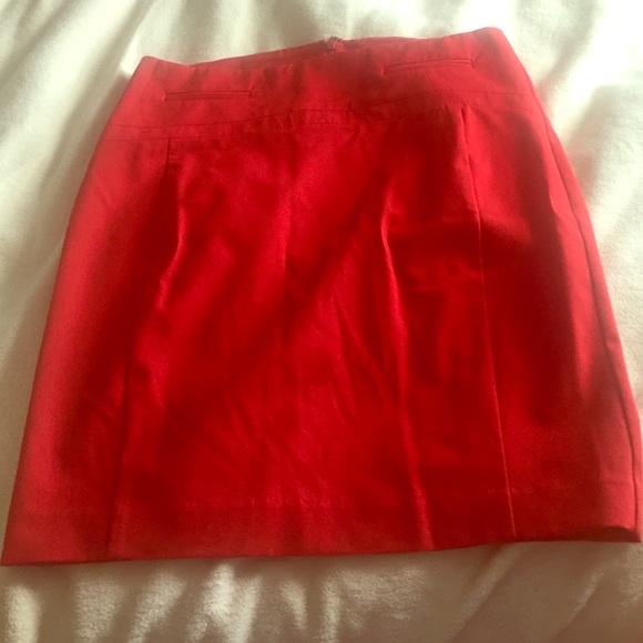 Red pencil skirt