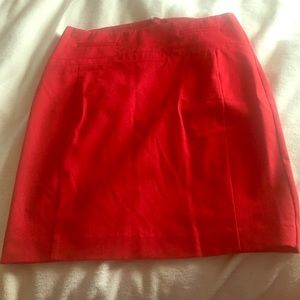Red pencil skirt