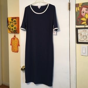 Large LuLaRoe Navy Julia. NWT